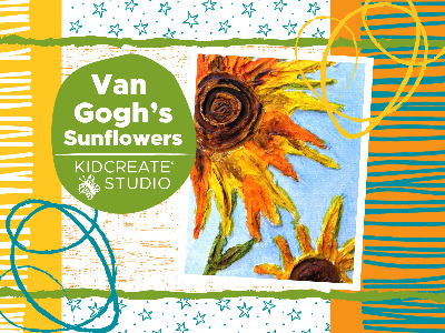 Kidcreate Studio - Fayetteville. Van Gogh's Sunflowers Workshop (4-9 Years)